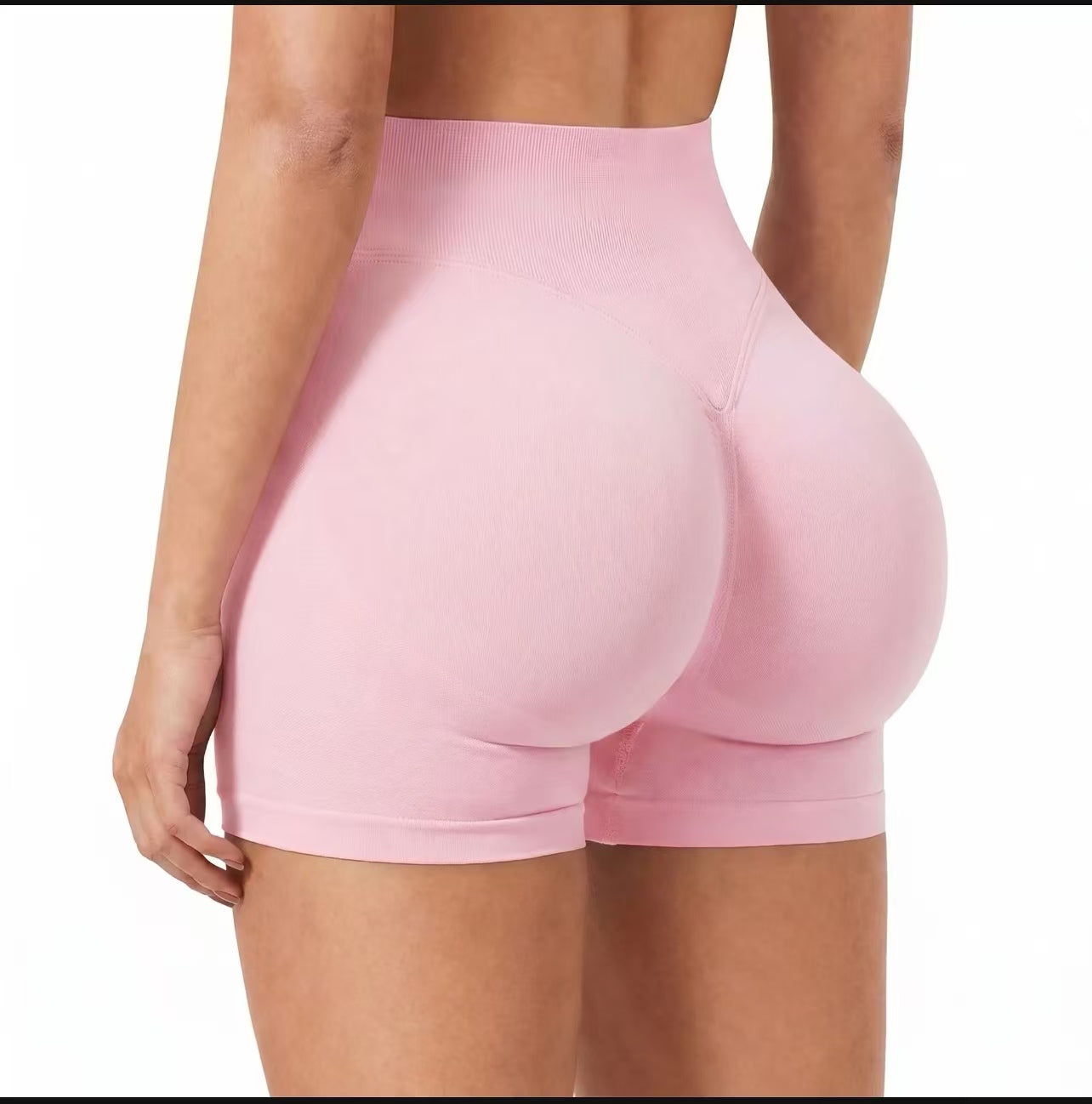 Coral High Waist Booty Shorts for Women | Butt Lifting Gym Fitness Leggings