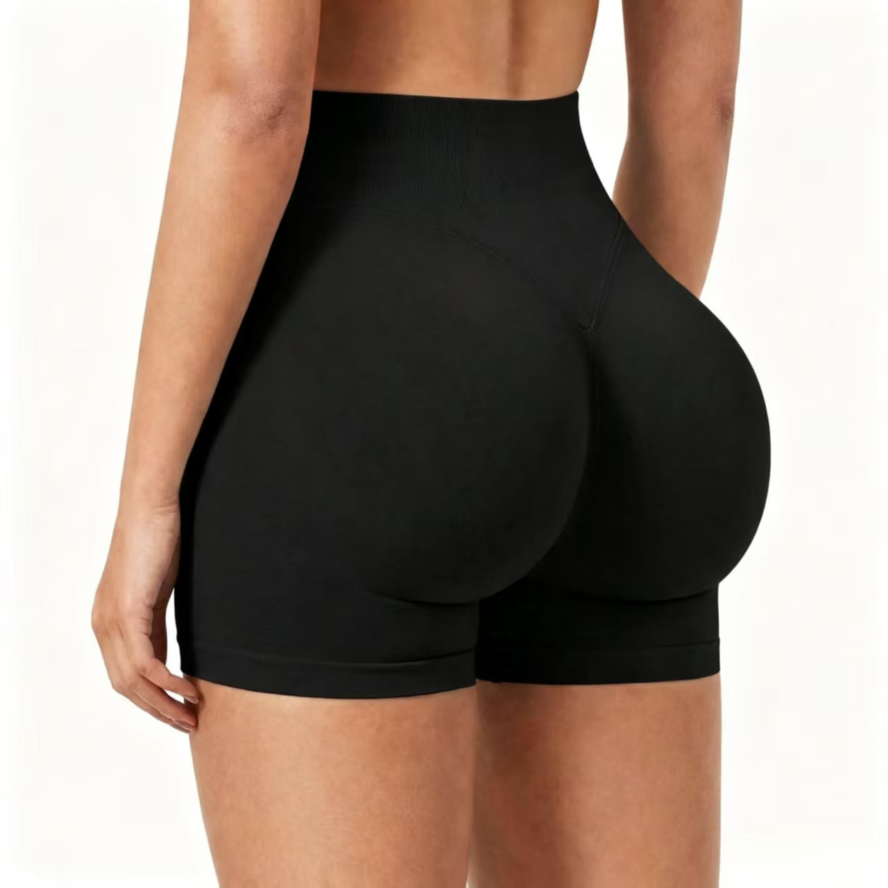 Coral High Waist Booty Shorts for Women | Butt Lifting Gym Fitness Leggings
